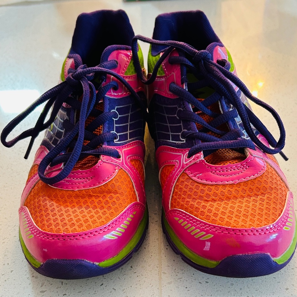 Athletech Women's Pink and Orange Sneakers
